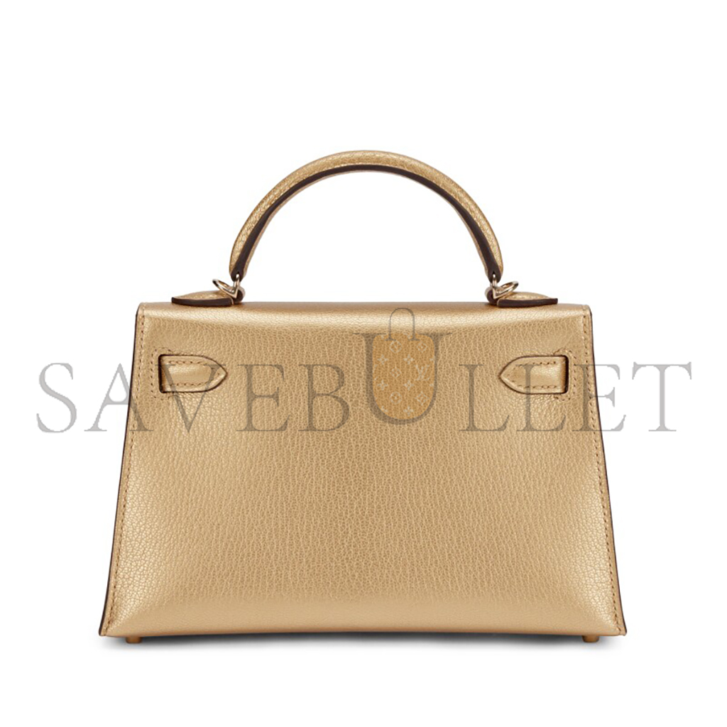 H**mes master chamkilight metallic mini kelly ii permabrass hardware (19*12*5.5cm)